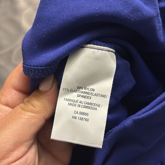 Hyba workout leggings, small, royal blue, small pocket in waistband - Picture 8 of 9